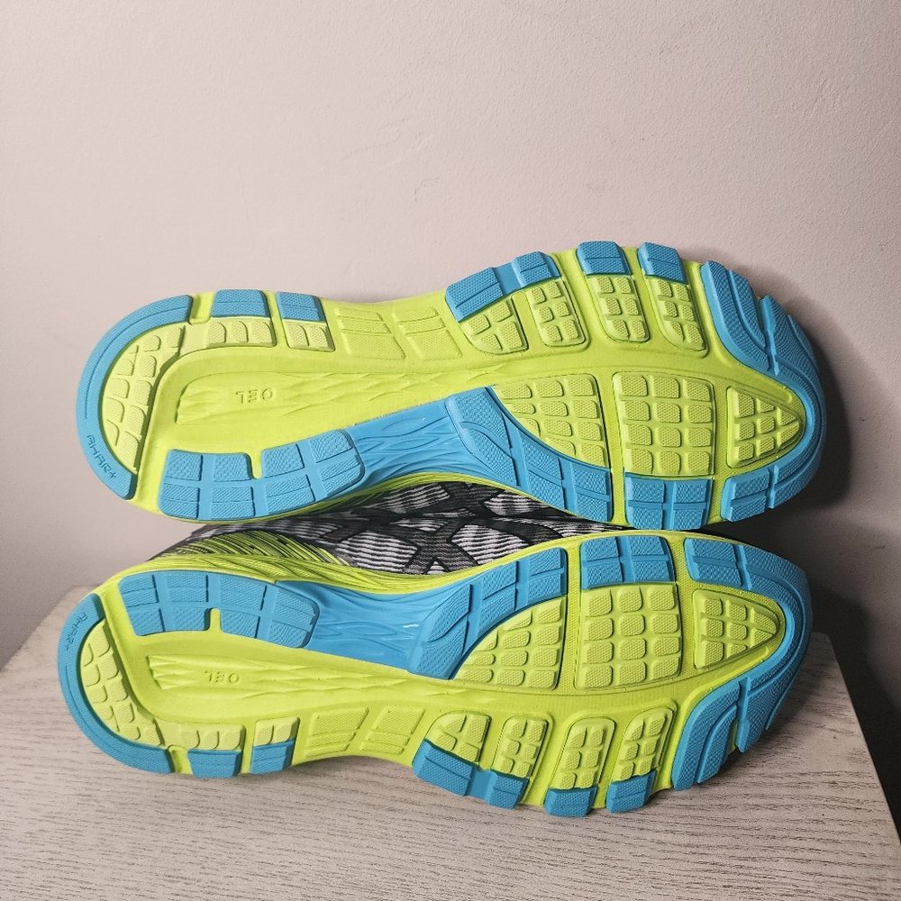 Asics Mid Grey, Flash Coral, Safety Yellow Gel Preleus Women's 11.5 - Picture 5 of 6